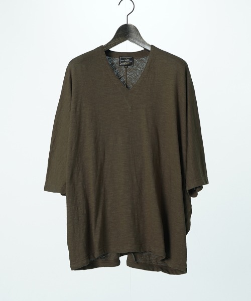 EGO TRIPPING（エゴトリッピング）の「mt10247- KITE V-NECK Ｖネックシャツ(666652)（Tシャツ/カットソー・メンズ・ブラック/ブラウン/キャメル/チャコール・48/46）」の14枚目の写真