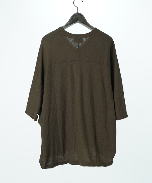 EGO TRIPPING（エゴトリッピング）の「mt10247- KITE V-NECK Ｖネックシャツ(666652)（Tシャツ/カットソー・メンズ・ブラック/ブラウン/キャメル/チャコール・48/46）」の15枚目の写真
