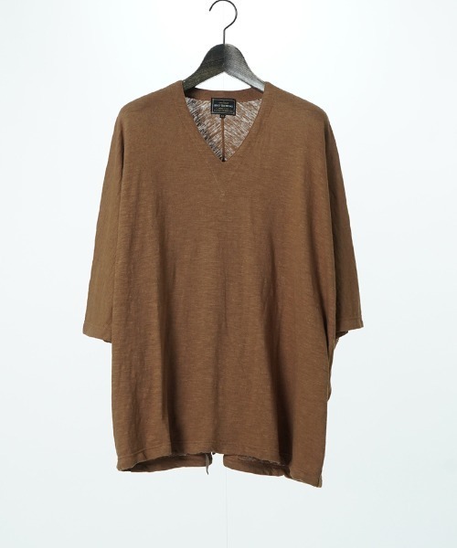 EGO TRIPPING（エゴトリッピング）の「mt10247- KITE V-NECK Ｖネックシャツ(666652)（Tシャツ/カットソー・メンズ・ブラック/ブラウン/キャメル/チャコール・48/46）」の18枚目の写真