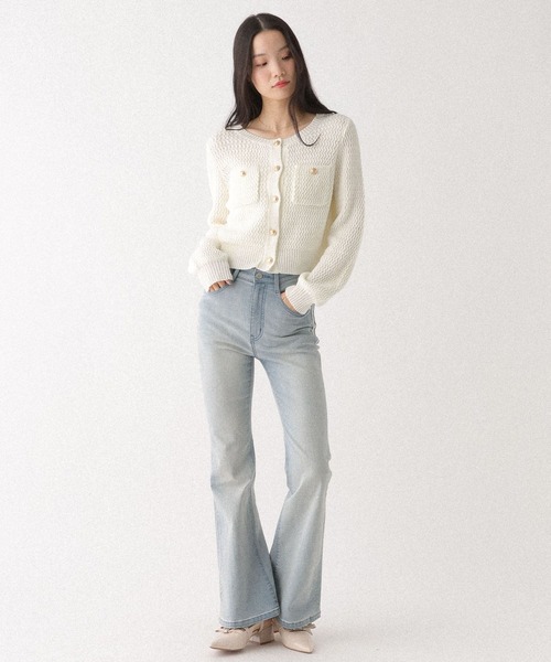 Heather（ヘザー）の「ツイードライクボタンカーディガン　664028（カーディガン/ボレロ・レディース・グレー/ブラック/アイボリー・FREE）」の17枚目の写真