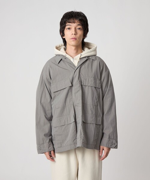 CITEN（シテン）の「＜CITEN＞ミリタリーポケットシャツジャケット（ブルゾン・メンズ・ブラック/グレー系・L/M）」の10枚目の写真