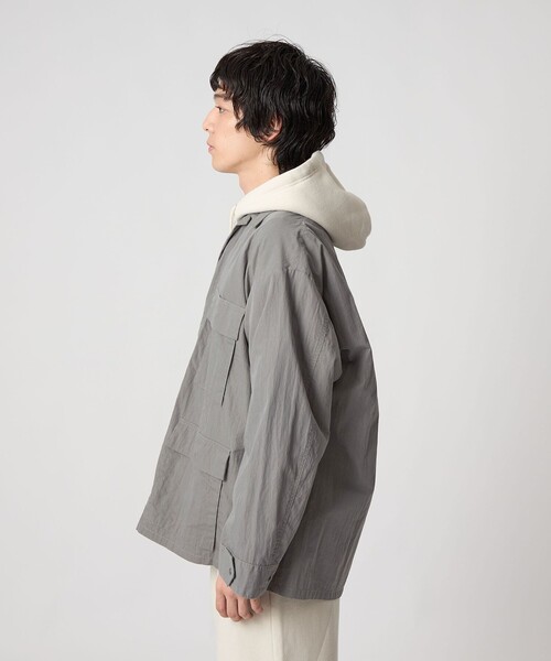 CITEN（シテン）の「＜CITEN＞ミリタリーポケットシャツジャケット（ブルゾン・メンズ・ブラック/グレー系・L/M）」の11枚目の写真