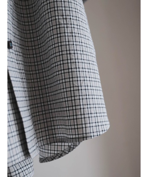 FIL DE FER(フィルデフェール)の「【予約】アソートミニチェック スタンドギャザーブラウス(シャツ/ブラウス・レディース・グレー/ブラウン・FREE)」の22枚目の写真