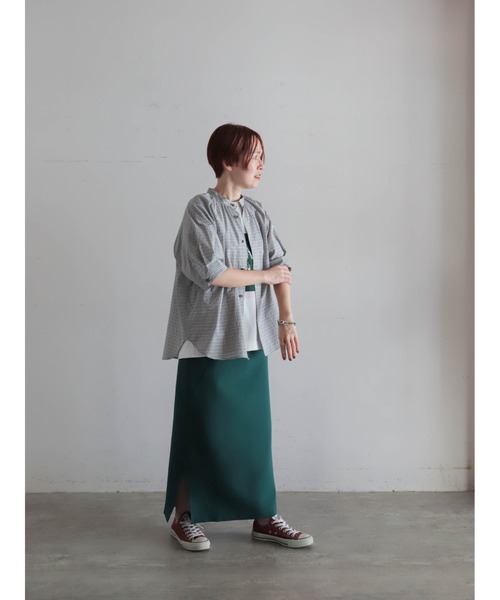 FIL DE FER(フィルデフェール)の「【予約】アソートミニチェック スタンドギャザーブラウス(シャツ/ブラウス・レディース・グレー/ブラウン・FREE)」の13枚目の写真