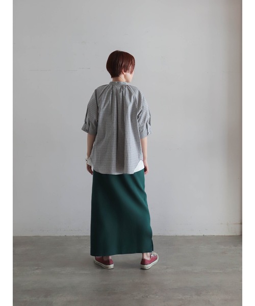 FIL DE FER(フィルデフェール)の「【予約】アソートミニチェック スタンドギャザーブラウス(シャツ/ブラウス・レディース・グレー/ブラウン・FREE)」の14枚目の写真