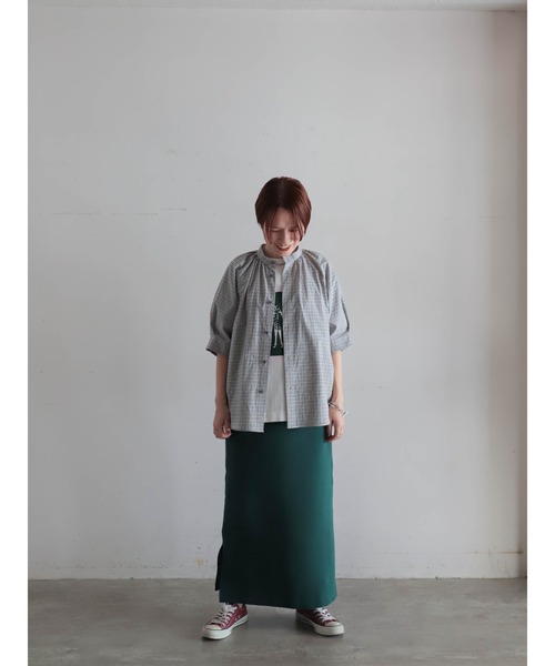 FIL DE FER(フィルデフェール)の「【予約】アソートミニチェック スタンドギャザーブラウス(シャツ/ブラウス・レディース・グレー/ブラウン・FREE)」の15枚目の写真