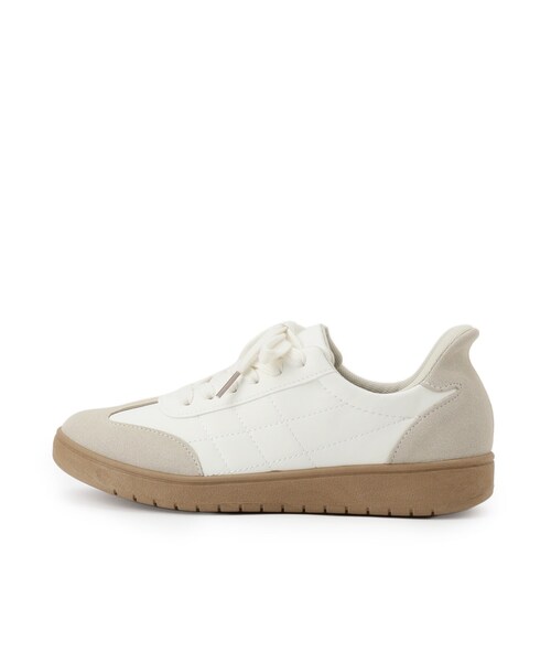 SHOO・LA・RUE（シューラルー）の「【シュッと履ける】シンプルスニーカー（スニーカー・レディース・シルバー/ブラック/アイボリー・45/35）」の6枚目の写真