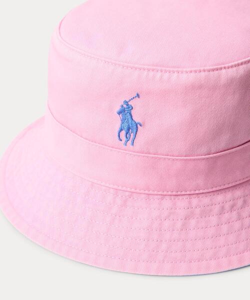 POLO RALPH LAUREN(ポロ ラルフ ローレン)の「コットン バケット ハット(ハット・メンズ・ピンク・L/XL/S/M)」の4枚目の写真