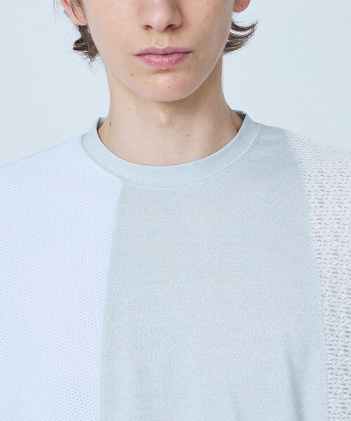 5351 POUR LES HOMMES（ゴーサンゴーイチプールオム）の「【パッチワーク】半袖 Tシャツ（Tシャツ/カットソー・メンズ・ライトグレー/ブラック・48/46/44/50）」の7枚目の写真