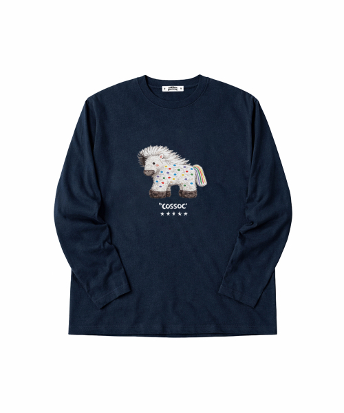 COSO(コソ)の「CCレインボーホースロングスリーブ(グレー)(Tシャツ/カットソー・レディース・グレー・MEDIUM/LARGE)」の2枚目の写真
