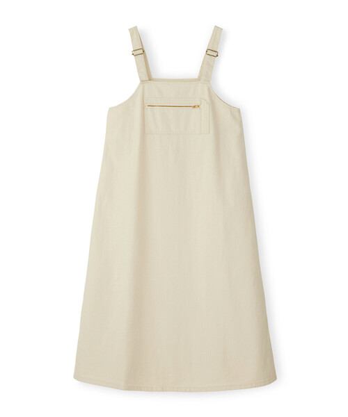 DANTON（ダントン）の「Women's Cotton Drill Overalls Skirt（ジャンパースカート・レディース・アイボリー・36）」の2枚目の写真