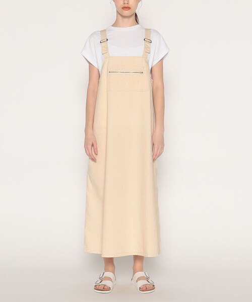 DANTON（ダントン）の「Women's Cotton Drill Overalls Skirt（ジャンパースカート・レディース・アイボリー・36）」の3枚目の写真