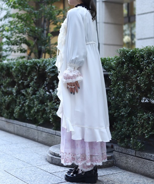 axes femme（アクシーズファム）の「ボリュームフリルガウン（カーディガン/ボレロ・レディース・ブラック/ホワイト/ピンク・FREE）」の5枚目の写真