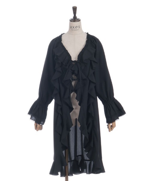 axes femme（アクシーズファム）の「ボリュームフリルガウン（カーディガン/ボレロ・レディース・ブラック/ホワイト/ピンク・FREE）」の11枚目の写真