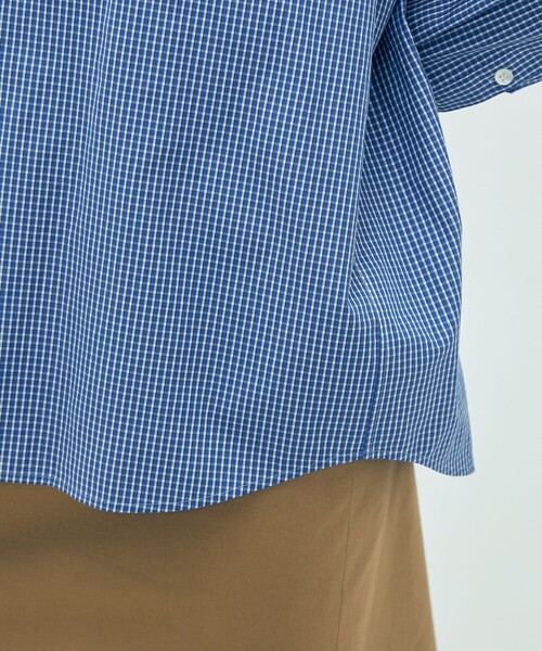 EDITION(エディション)の「edition pourell コットンチェック フーデッドシャツ(シャツ/ブラウス・レディース・ブルー系その他・34/36)」の8枚目の写真