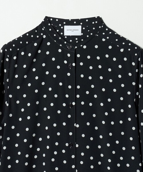 UNITED ARROWS（ユナイテッドアローズ）の「プリント シャツワンピース ‐ウォッシャブル‐（ワンピース・レディース・ブラック/ネイビー・38/36）」の10枚目の写真