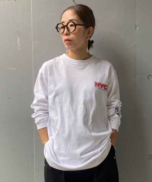 GOOD ROCK SPEED(グッドロックスピード)の「GOOD ROCK SPEED (グッドロックスピード) 【追加】NYCロングTシャツ/NO PARKING/UNISEX(Tシャツ/カットソー・レディース・ホワイト・L/M/XL)」の2枚目の写真