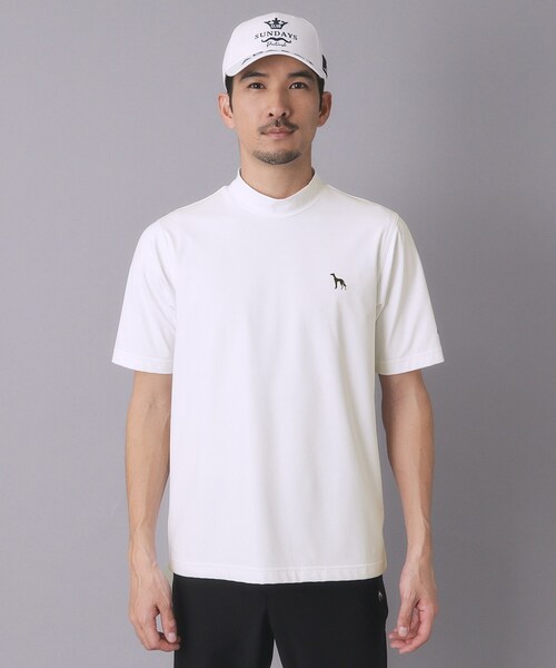 adabat(アダバット)の「【ADABAT NAVY】接触冷感/UVカット ナイロン混ストレッチ半袖モックT(Tシャツ/カットソー・メンズ・ブラック/ホワイト・46/50/48)」の6枚目の写真