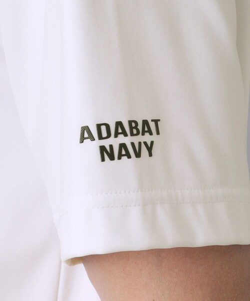 adabat(アダバット)の「【ADABAT NAVY】接触冷感/UVカット ナイロン混ストレッチ半袖モックT(Tシャツ/カットソー・メンズ・ブラック/ホワイト・46/50/48)」の11枚目の写真