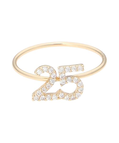 Te chichi(テチチ)の「ナンバーリング25(ピアス(両耳用)・レディース・ゴールド・F)」の3枚目の写真