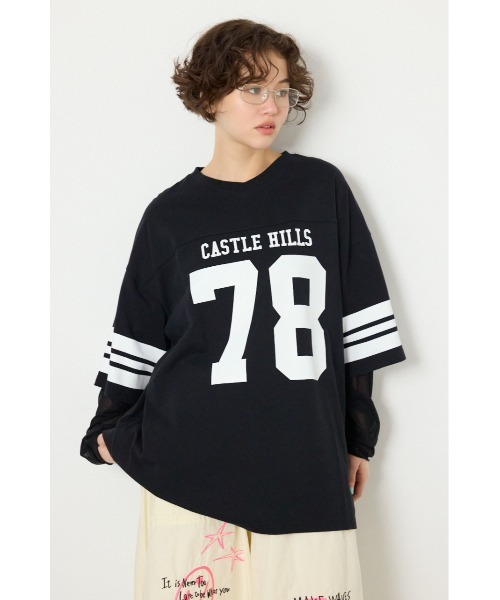 RODEO CROWNS WIDE BOWL(ロデオクラウンズワイドボウル)の「チュールレイヤードナンバートップス(その他トップス・レディース・ブラック/オフホワイト/ピンク・FREE)」の14枚目の写真