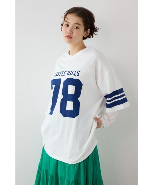 RODEO CROWNS WIDE BOWL(ロデオクラウンズワイドボウル)の「チュールレイヤードナンバートップス(その他トップス・レディース・ブラック/オフホワイト/ピンク・FREE)」の7枚目の写真