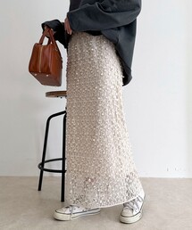 fredy emue | 《セットアップ対応》フォーカスドット刺繍スカート(スカート)