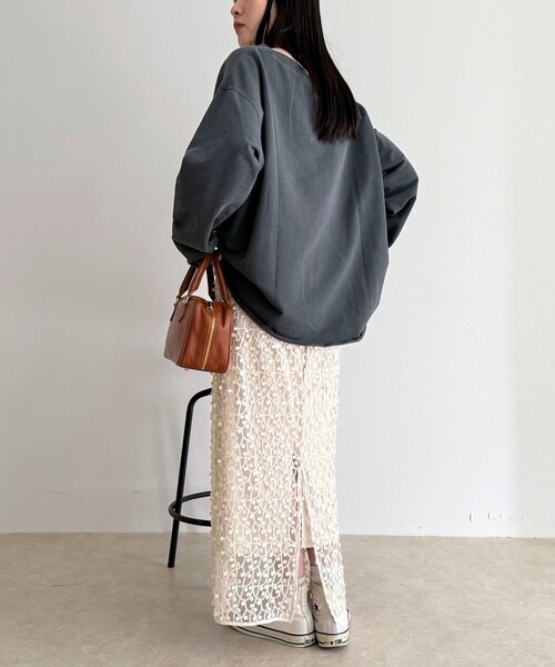 fredy emue(フレディエミュ)の「《セットアップ対応》フォーカスドット刺繍スカート(スカート・レディース・ブラック/オフホワイト・36/38)」の21枚目の写真