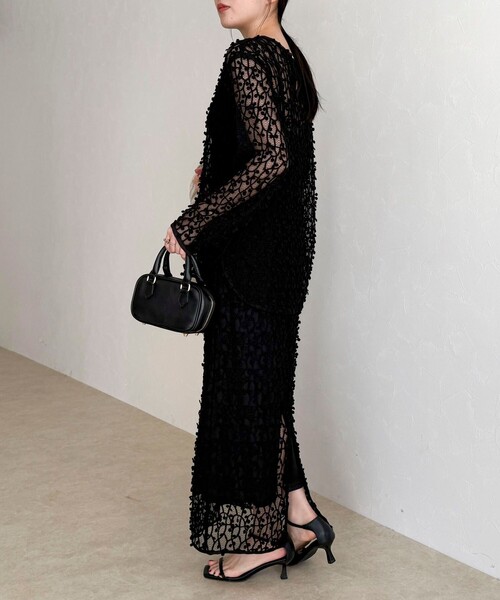 fredy emue(フレディエミュ)の「《セットアップ対応》フォーカスドット刺繍スカート(スカート・レディース・ブラック/オフホワイト・36/38)」の12枚目の写真