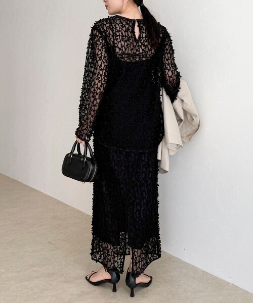 fredy emue(フレディエミュ)の「《セットアップ対応》フォーカスドット刺繍スカート(スカート・レディース・ブラック/オフホワイト・36/38)」の14枚目の写真