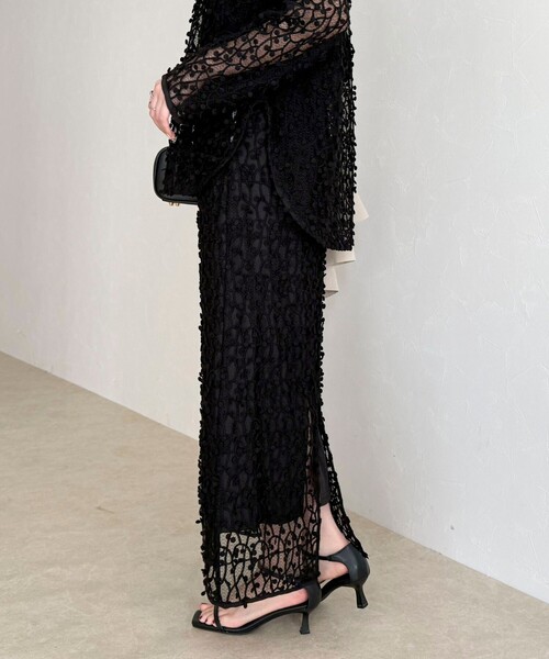 fredy emue(フレディエミュ)の「《セットアップ対応》フォーカスドット刺繍スカート(スカート・レディース・ブラック/オフホワイト・36/38)」の15枚目の写真