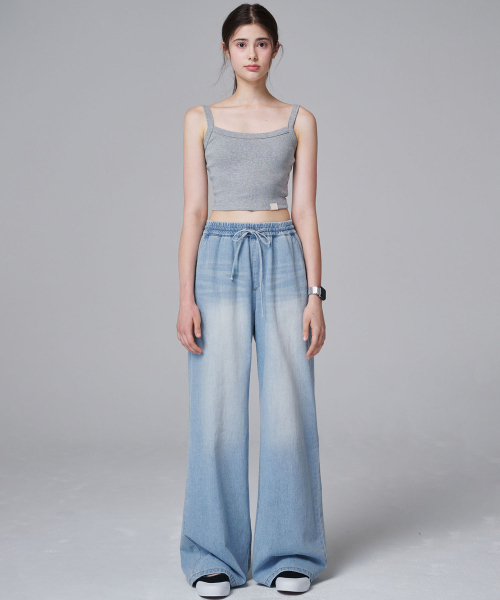 MALOUPE（マロップ）の「9144 バンディングウォッシングデニム（インディゴ）（デニムパンツ・レディース・ダークネイビー・SMALL/MEDIUM）」の7枚目の写真