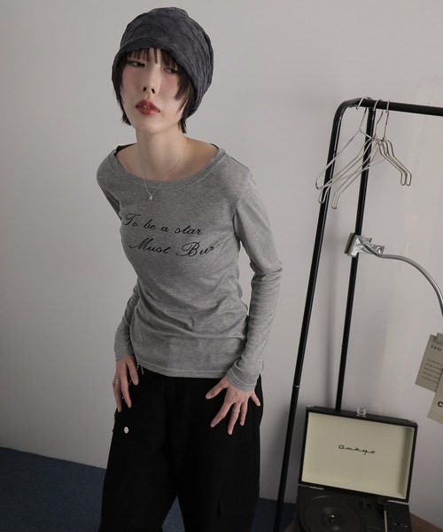 Ulysses(ユリシス)の「シアーロングスリーブロゴカットソー(Tシャツ/カットソー・レディース・グレー/ブラック/ホワイト・F)」の22枚目の写真