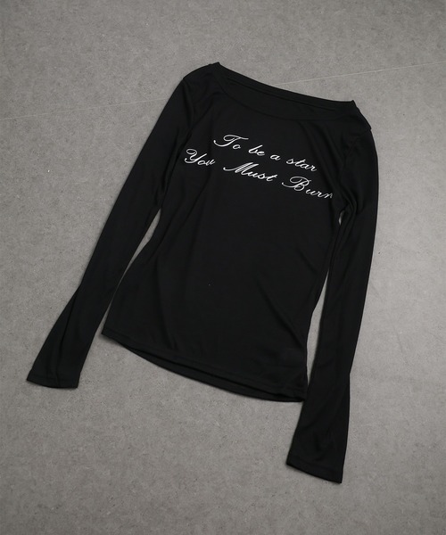 Ulysses(ユリシス)の「シアーロングスリーブロゴカットソー(Tシャツ/カットソー・レディース・グレー/ブラック/ホワイト・F)」の20枚目の写真