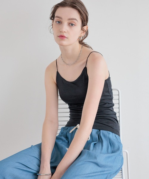 bijorie（ビジュリィ）の「【bijorie】[5つの機能付き]カップ付きキャミソール／NEW BASIC 26SS（インナーウェア/肌着・レディース・ライトグレー/オフホワイト/ブラック・MEDIUM/LARGE/LG）」の16枚目の写真