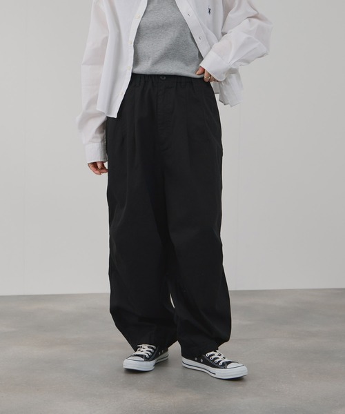 NAVY(ネイビー)の「NAVY チノワイドタックパンツ(チノパンツ・レディース・ブラック/ベージュ・M/L)」の9枚目の写真