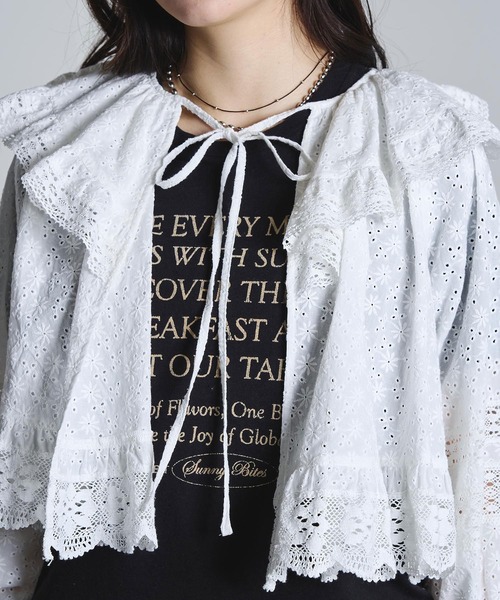 ROSE BUD（ローズバッド）の「(mag.by c)COTTON EMBROIDERY L/S FRILL SHIRT（シャツ/ブラウス・レディース・ホワイト/ブラック・ONE SIZE）」の11枚目の写真