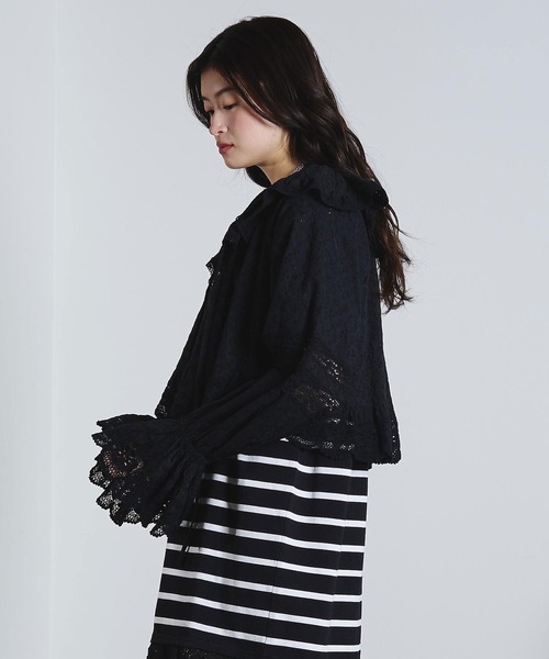 ROSE BUD（ローズバッド）の「(mag.by c)COTTON EMBROIDERY L/S FRILL SHIRT（シャツ/ブラウス・レディース・ホワイト/ブラック・ONE SIZE）」の16枚目の写真