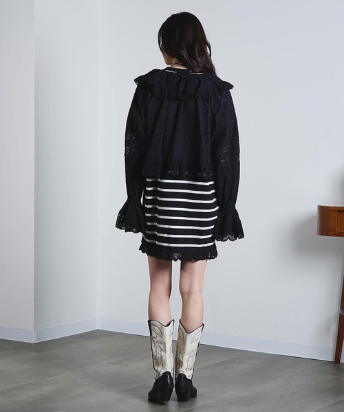 ROSE BUD（ローズバッド）の「(mag.by c)COTTON EMBROIDERY L/S FRILL SHIRT（シャツ/ブラウス・レディース・ホワイト/ブラック・ONE SIZE）」の20枚目の写真