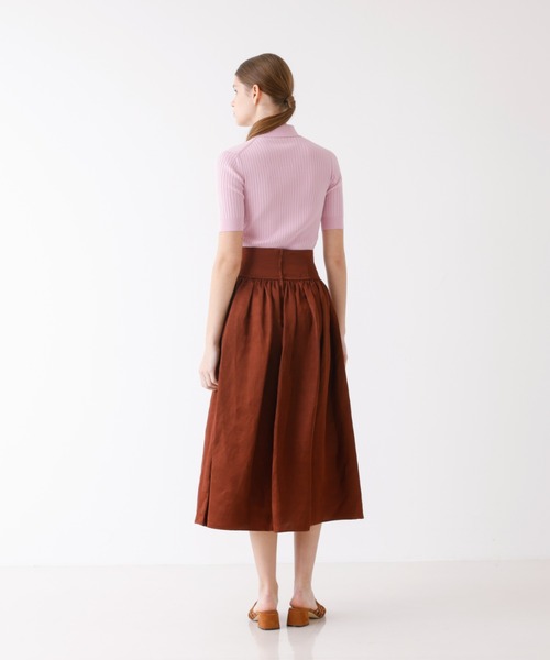 DESIGNWORKS（デザインワークス）の「サテンフレアスカート（スカート・レディース・ブラック・38/36）」の10枚目の写真
