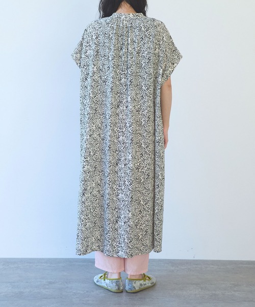 yuni（ユニ　）の「rayon cupla cotton flower print kaftan one-piece（ワンピース・レディース・アイボリー・FREE）」の10枚目の写真