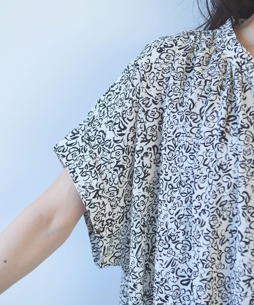 yuni（ユニ　）の「rayon cupla cotton flower print kaftan one-piece（ワンピース・レディース・アイボリー・FREE）」の12枚目の写真