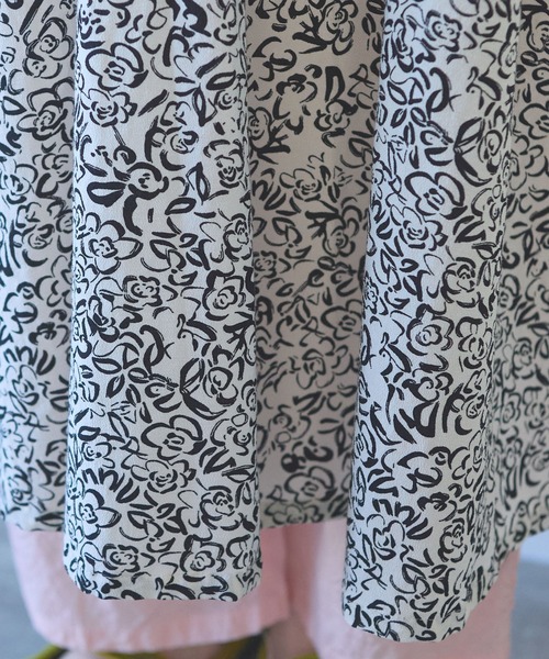 yuni（ユニ　）の「rayon cupla cotton flower print kaftan one-piece（ワンピース・レディース・アイボリー・FREE）」の15枚目の写真