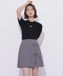 セットアップ対応ラップリボンミニスカート