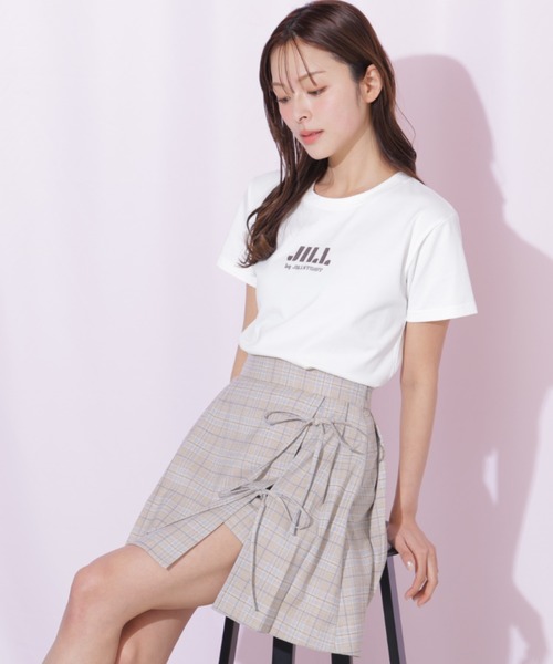 JILL by JILL STUART(ジルバイジルスチュアート)の「セットアップ対応ラップリボンミニスカート(スカート・レディース・グレー/ベージュ/ベージュ系その他・MEDIUM/SMALL)」の4枚目の写真