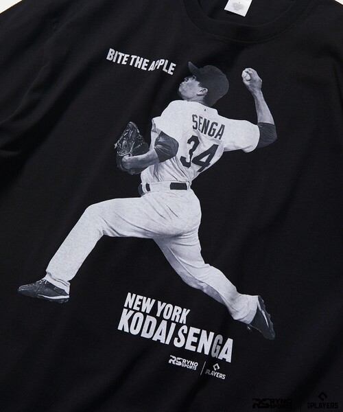 FREAK'S STORE(フリークスストア)の「MLB PLAYERS× RYNO SPORTS ×FREAK’S STORE 別注 【SENGA】WIDE SHOT PHOTO TEE(Tシャツ/カットソー・メンズ・ブラック/ホワイト・MEDIUM/LARGE/ONE SIZE/SMALL)」の4枚目の写真