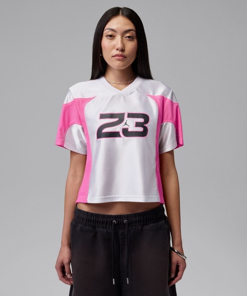 JORDAN BRAND（ジョーダンブランド）の「ジョーダン フライト ウィメンズユニフォーム / Jordan Flight Women's Jersey IF1158-100 White（Tシャツ/カットソー・レディース・ホワイト・L/XS/XL/S/M）」の5枚目の写真
