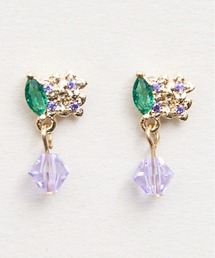 Zoule ゾーラ:FLOWER LETTER SERIES jewel flower letter3 花言葉 アジサイ クローバー ピアス