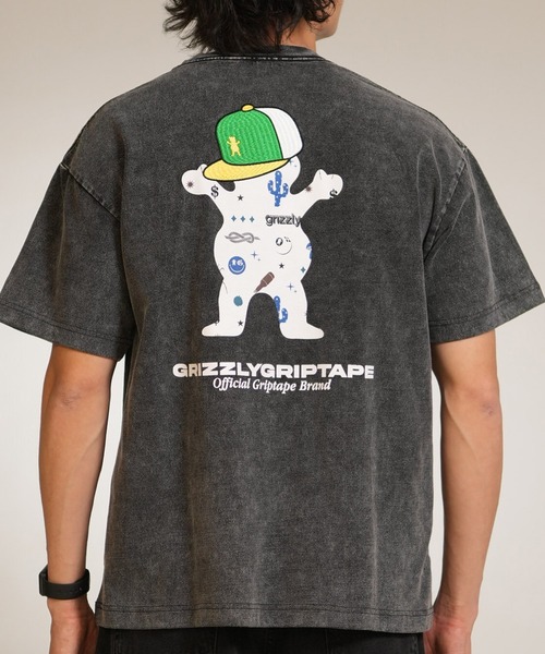 GRIZZLY(グリズリー)の「【ムラサキスポーツ限定】GRIZZLY/グリズリー 半袖Tシャツ メンズ STREET STYLE BEAR G26SS-2403(Tシャツ/カットソー・メンズ・スミクロ/ホワイト・M/L/XL)」の2枚目の写真