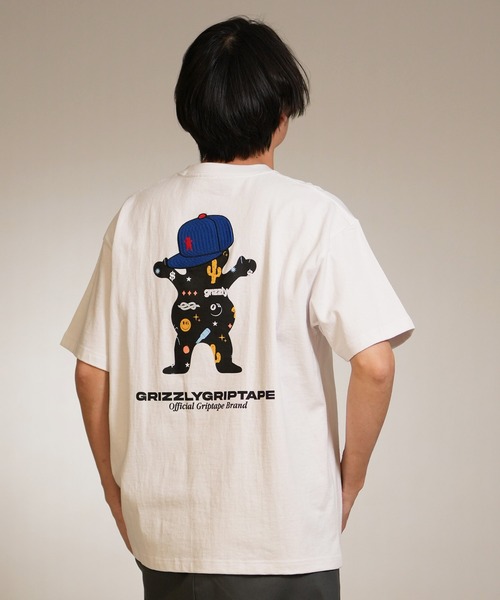 GRIZZLY(グリズリー)の「【ムラサキスポーツ限定】GRIZZLY/グリズリー 半袖Tシャツ メンズ STREET STYLE BEAR G26SS-2403(Tシャツ/カットソー・メンズ・スミクロ/ホワイト・M/L/XL)」の4枚目の写真